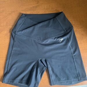 Gymshark Women's High-Waist Dark Green Biker Shorts